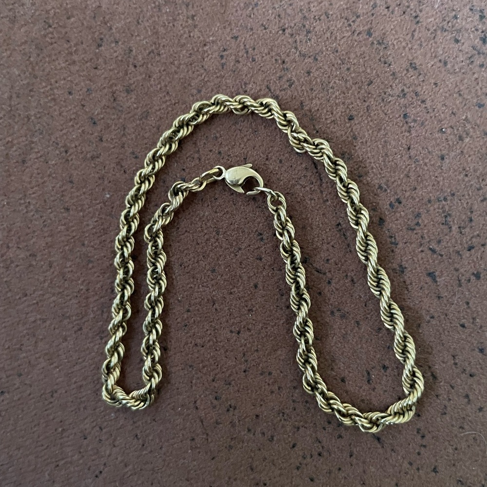 14k rope bracelet.